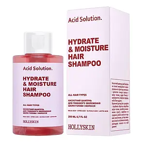 Кислотний шампунь для глибокого зволоження шкіри голови і волосся HOLLYSKIN Acid Solution