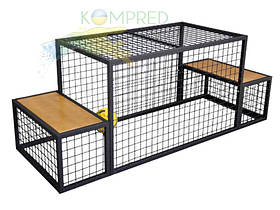 Сидячий підстольний футбол Subsoccer 2200х800х800мм Чорний Kompred OL898