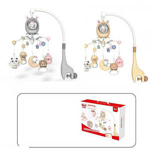 Музична карусель BA 6701 підсвічування, звуки природи, мелодії, музика, таймер, обертається на 360, брязкальця