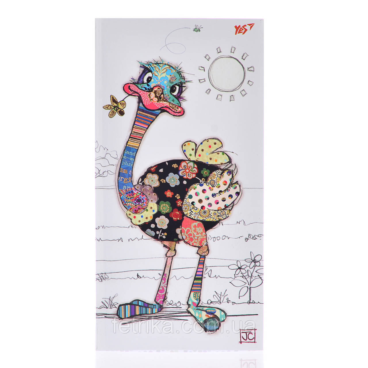 Блокнот 100*200 96 Кл. YES Інтегральний Bugart. White Ostrich, фото 1