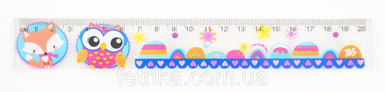 Лінійка 20 см "Charming animals", фото 1