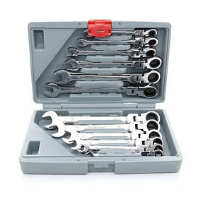 Набір комбінованих ключів FixGear 8-19 мм набір накидних ключів з тріскачкою і карданом