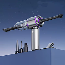 Портативний міні пилосос HL-121, ручний бездротовий вакуумний очищувач для авто, офісу та дому, фото 3