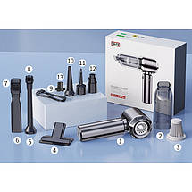 Портативний міні пилосос HL-121, ручний бездротовий вакуумний очищувач для авто, офісу та дому, фото 4