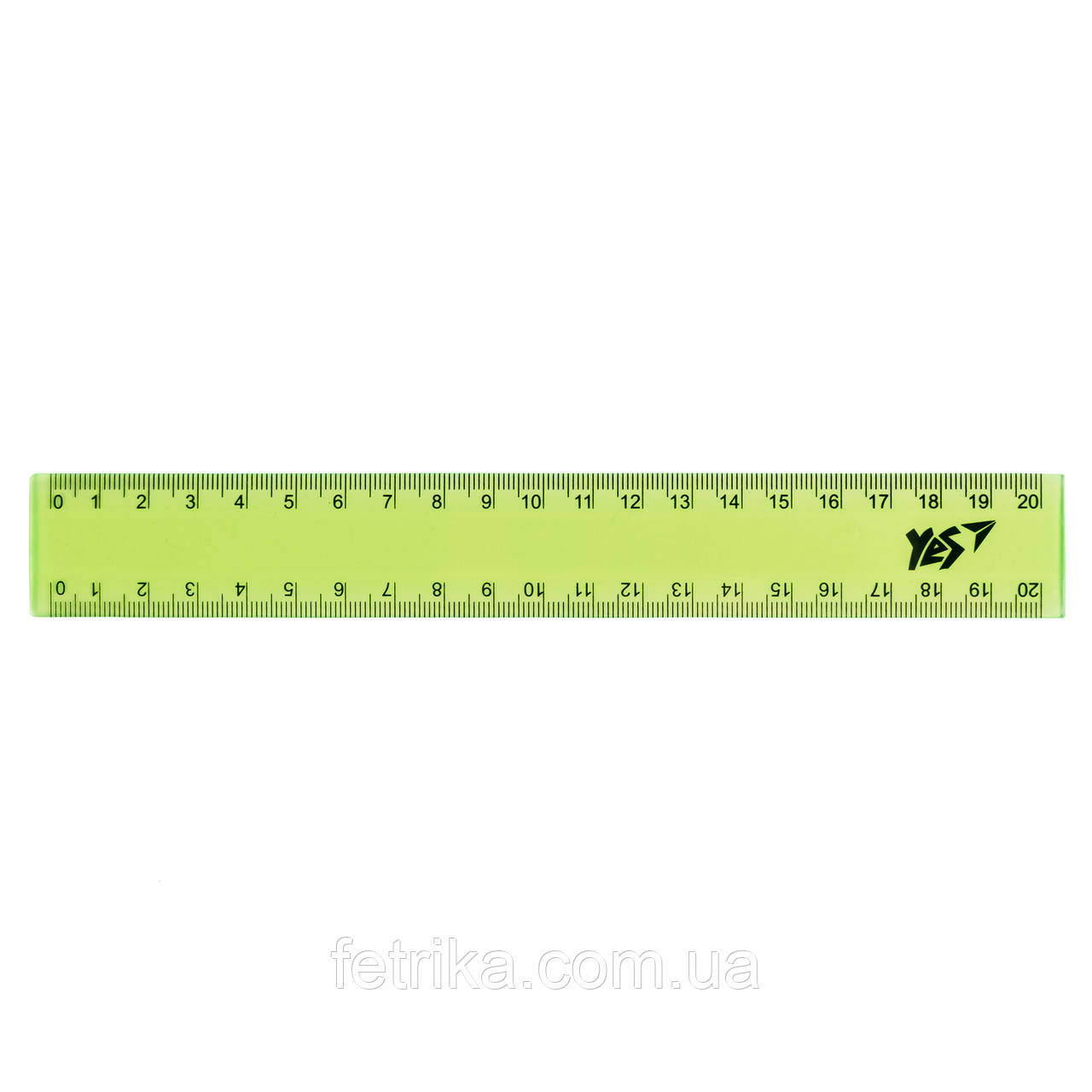 Лінійка Yes 20 см кольорова, прозора, фото 1