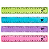 Лінійка Yes 20 см кольорова, прозора, фото 2