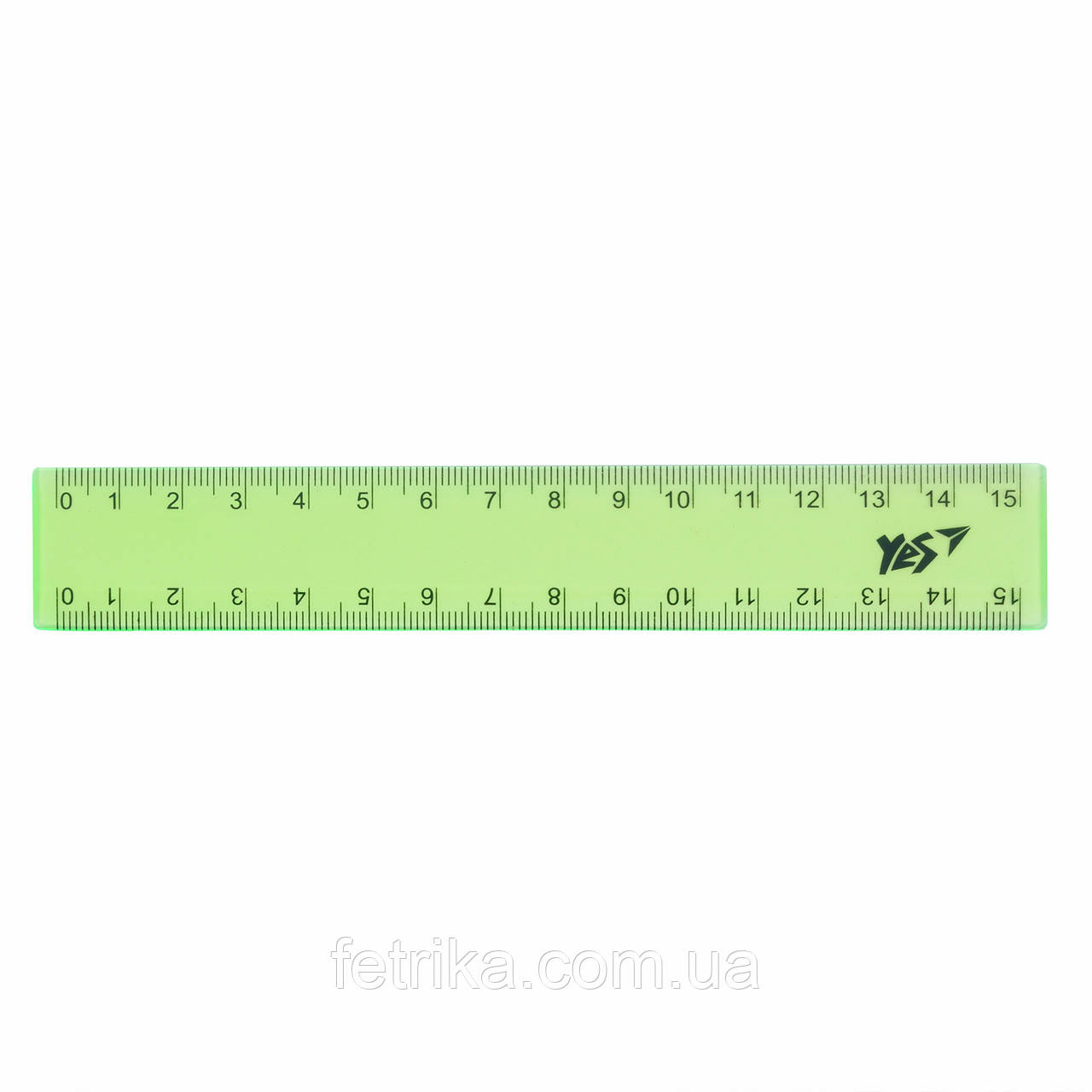 Лінійка Yes 15 см кольорова, прозора, фото 1
