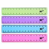 Лінійка Yes 15 см кольорова, прозора, фото 2