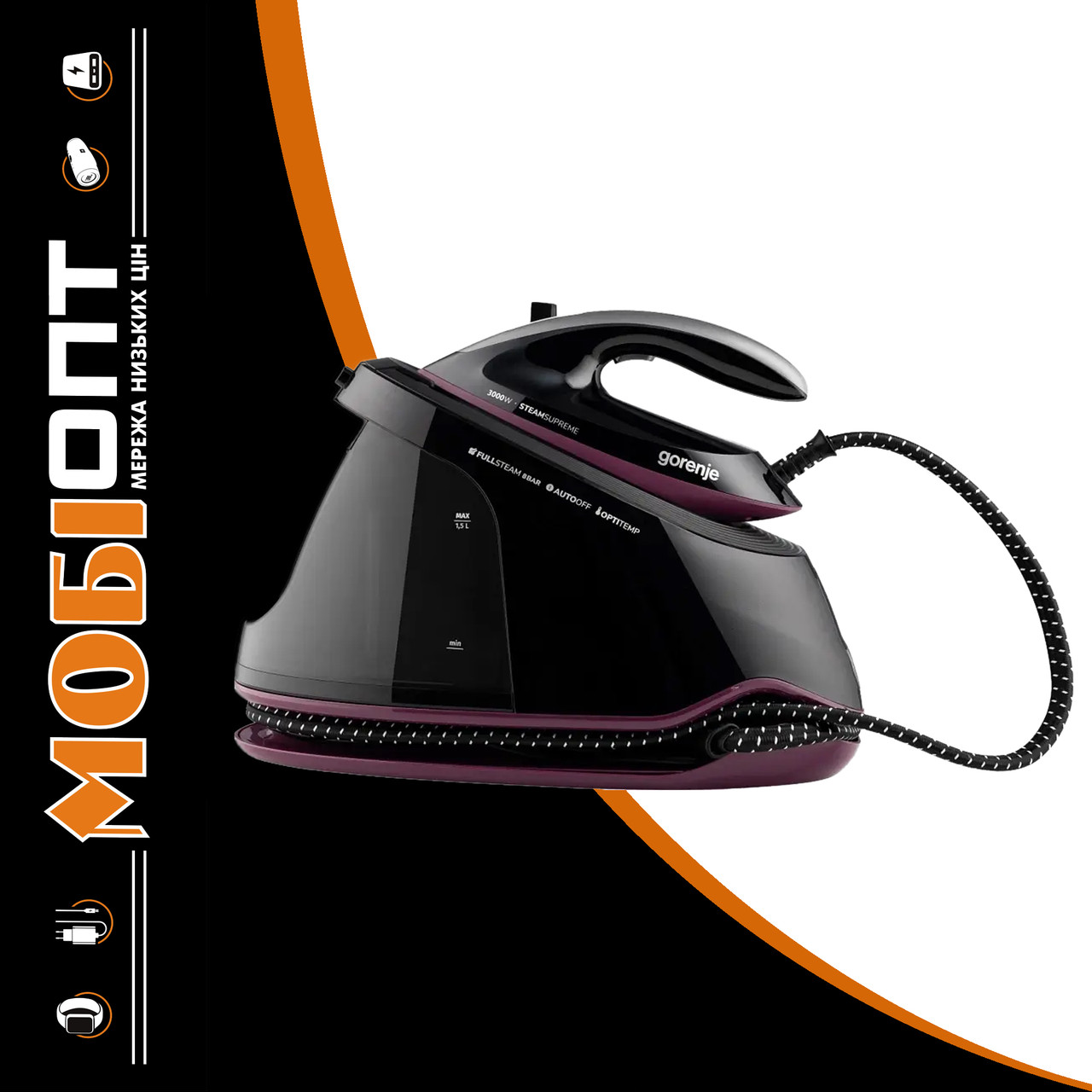 Парогенератор Gorenje Optitemp SGD3000BKV Black UA