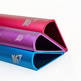 Лінійка YES 15см метал. "Triangle" яскраво-рожева перламутрова, фото 3