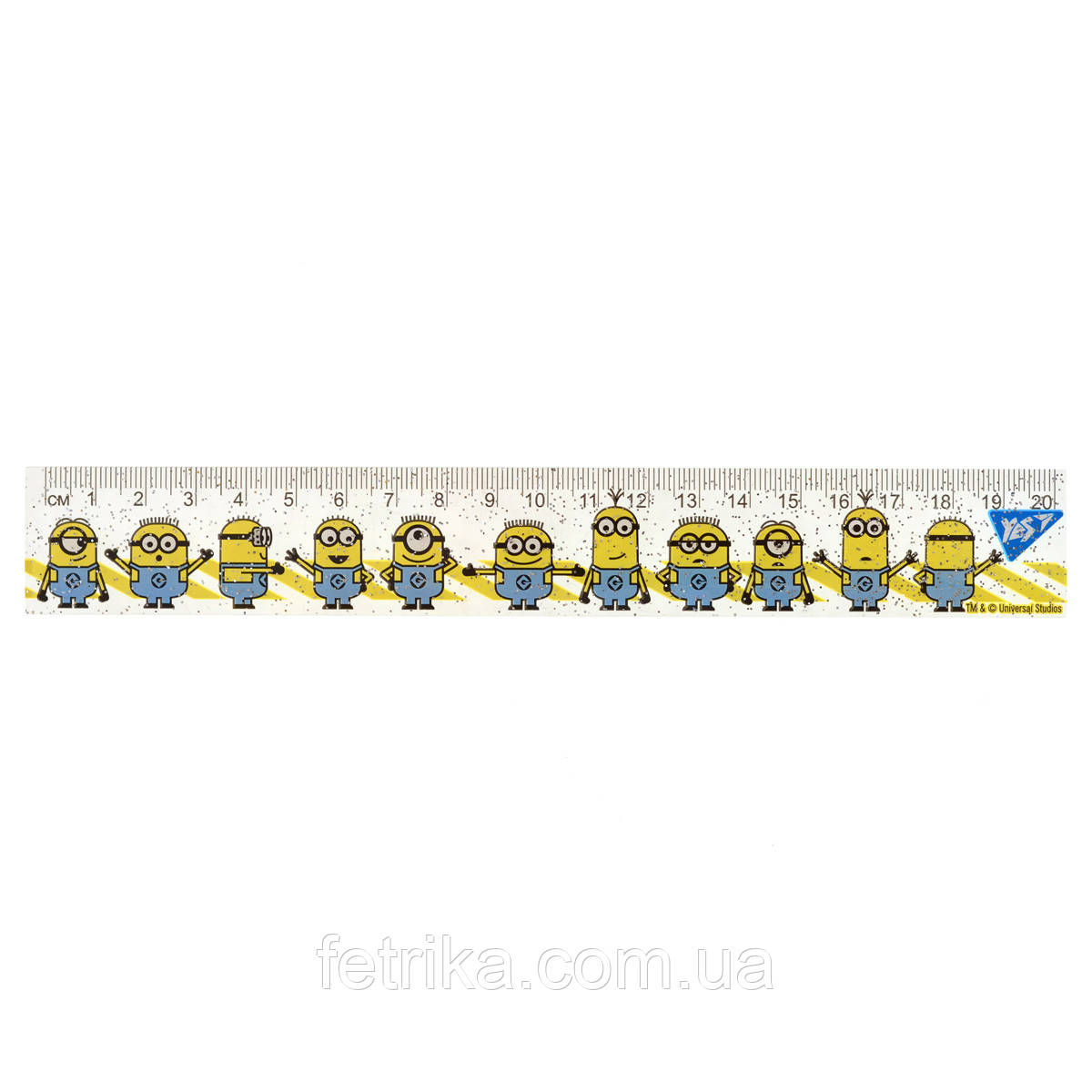 Лінійка YES 20 см Minions, фото 1