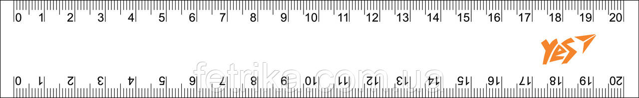 Лінійка Yes 20 см прозора, фото 1