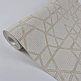 Шпалери вінілові 0.53 × 10.05 м Marburg 30821, бежеві з візерунком для спальні, вітальні, кабінету, фото 3