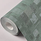 Шпалери вінілові 0.53 × 10.05 м Marburg 30817, зелені з візерунком для спальні, вітальні, кабінету, фото 2