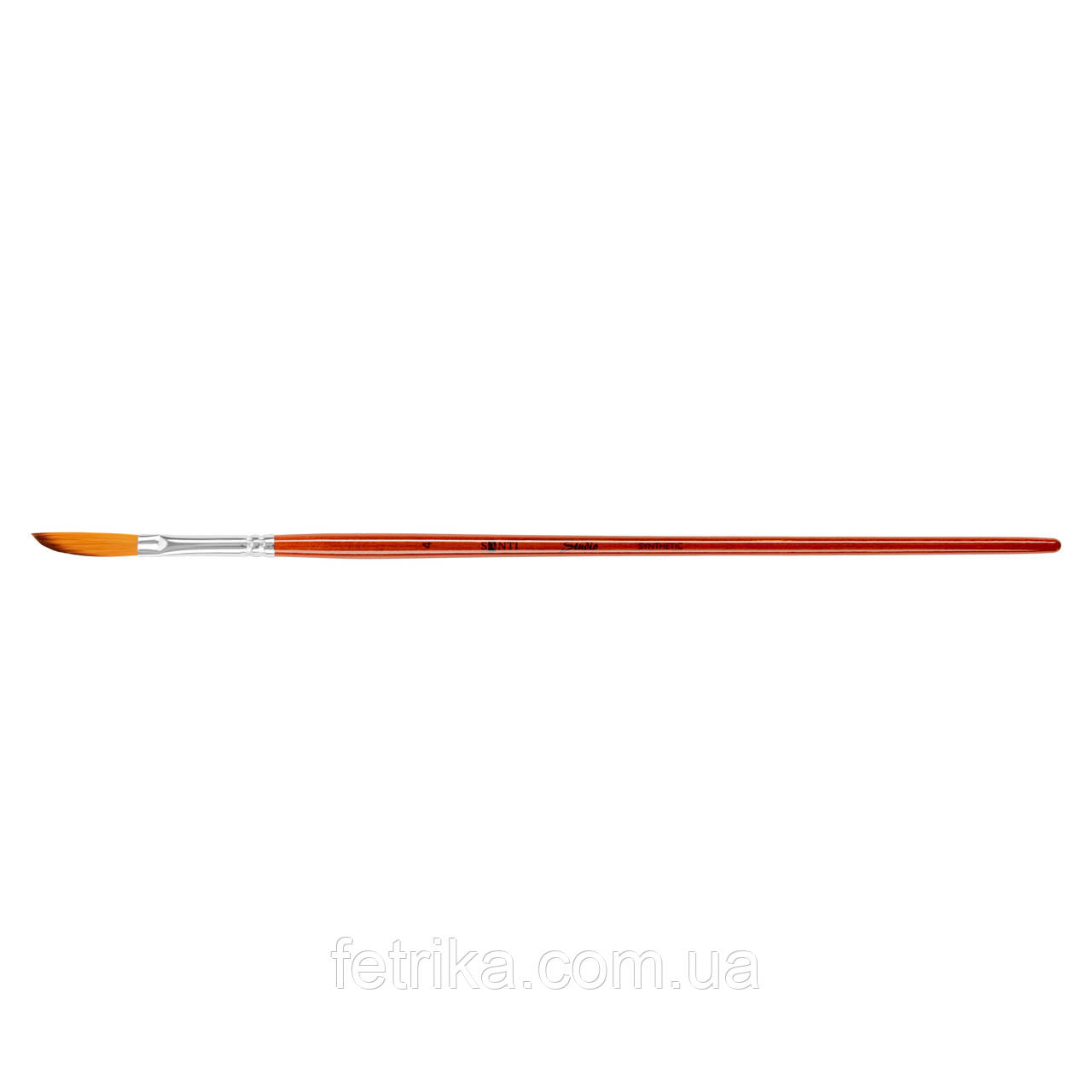 Художній пензель, синтетика Santi Studio, коротка ручка, саблевидний, №4, фото 1