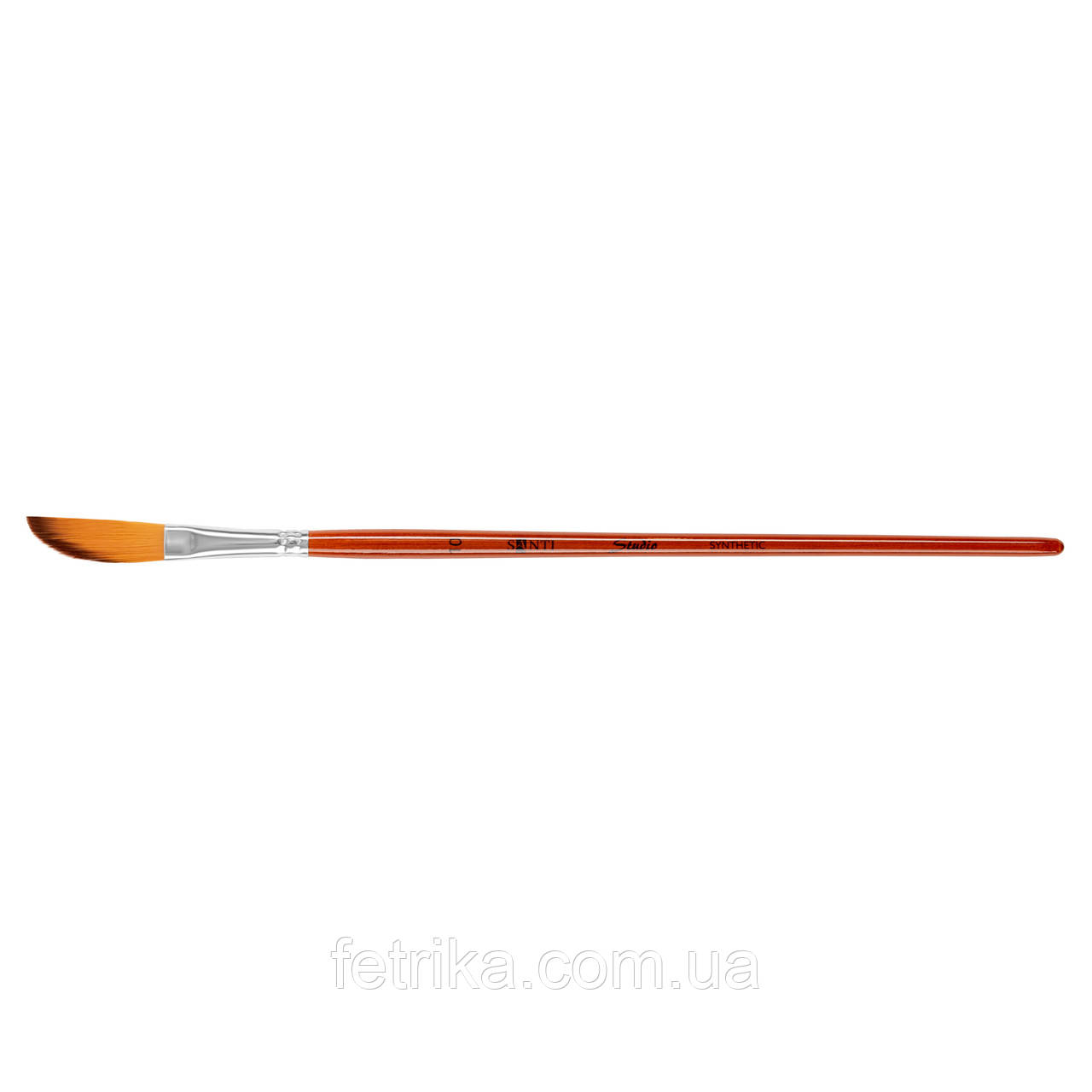 Художній пензель, синтетика Santi Studio, коротка ручка, саблевидний, №10, фото 1