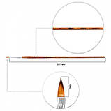 Художній пензель, синтетика Santi Studio, коротка ручка, язик кішки, №2, фото 2