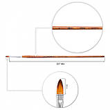 Художній пензель, синтетика Santi Studio, коротка ручка, язик кішки, №4, фото 2