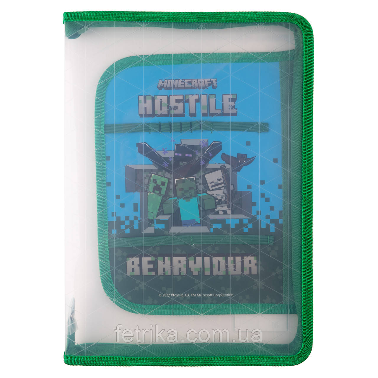 Папка-органайзер YES А4 на блискавці Minecraft, фото 1