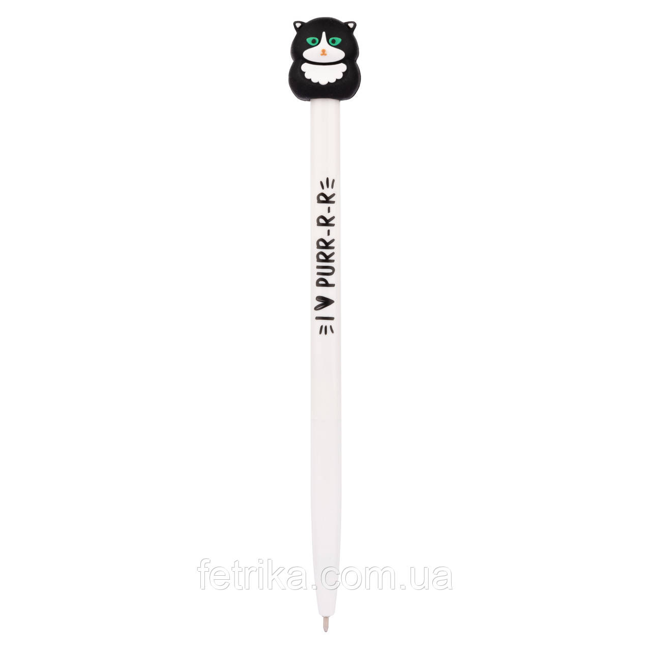 Ручка кулькова YES Purrr Cat 0,7 мм синя автоматична, фото 1