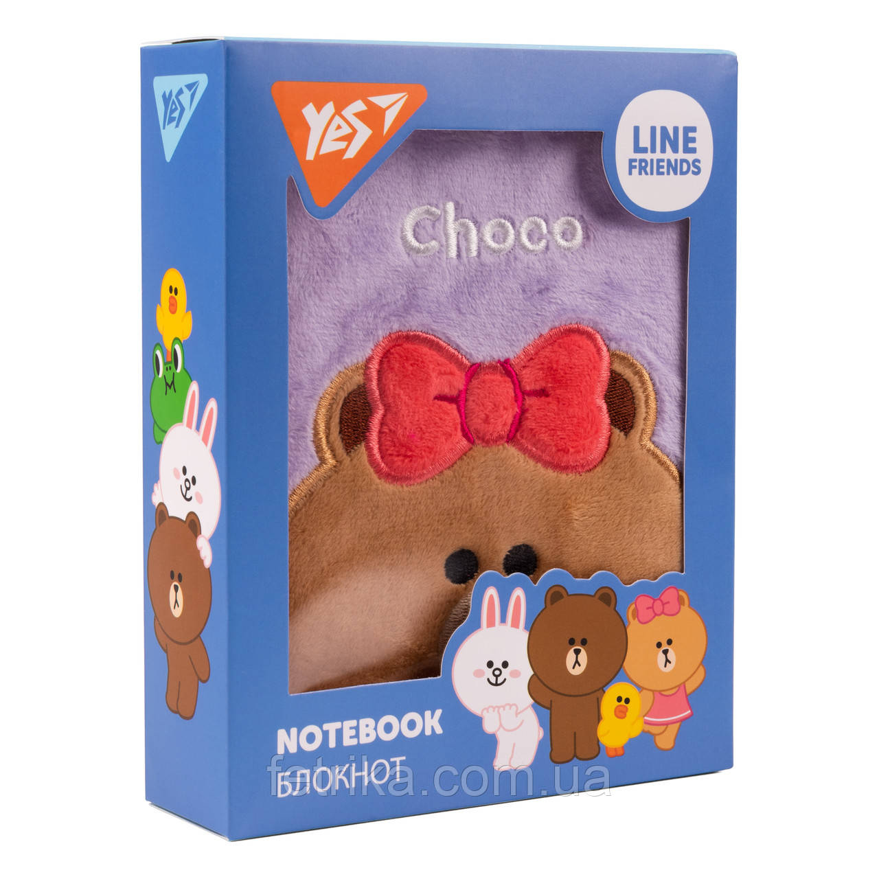 Блокнот пухнастий YES Line Friends Choco, фото 1