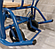 Санки дитячі трансформер Baby Elit — сині, зручні, з колесами та ручкою, фото 6