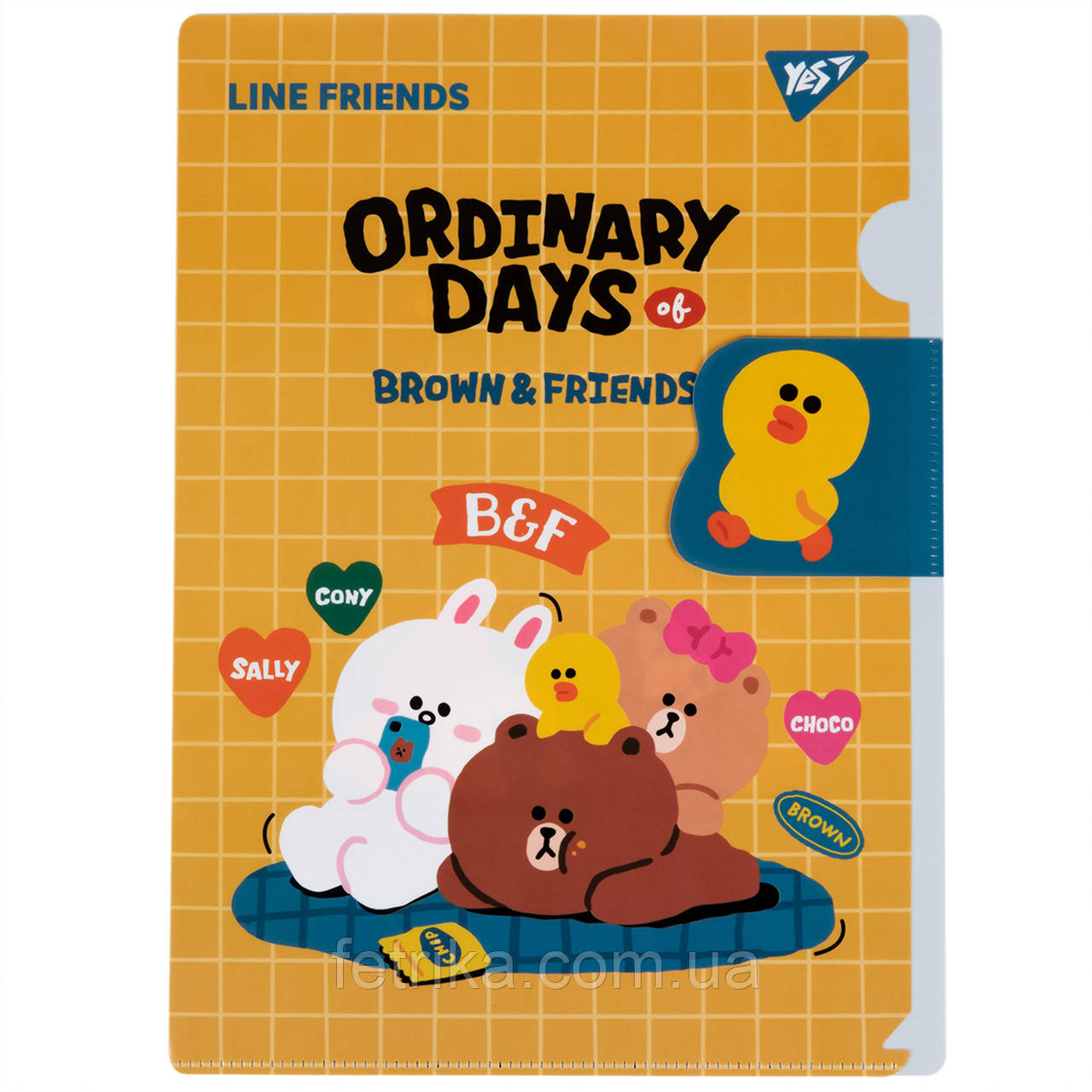 Папка-куток YES A4 з клапаном Line Friends, фото 1