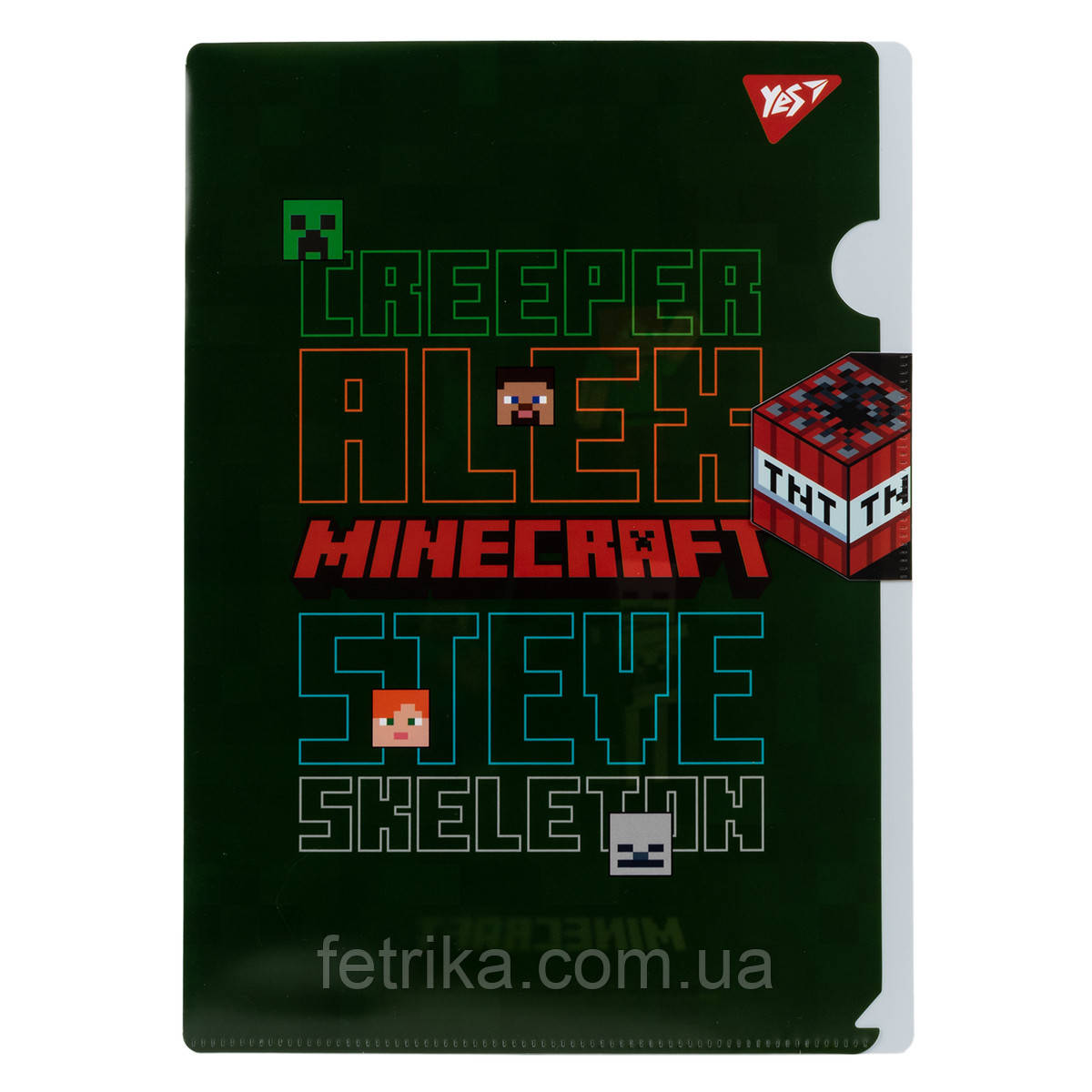 Папка-куток YES A4 з клапаном Minecraft, фото 1