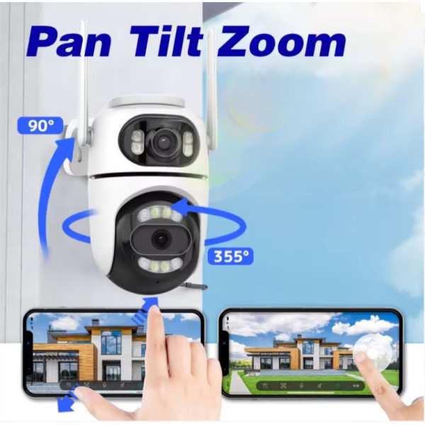 Wi-Fi камера відеоспостереження 360 градусів AND Q2, PTZ Dual Lens