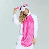 Пижама женская кигурумы единорога детская для подростков Kigurumi розовая (1012/1 / 2008) белая