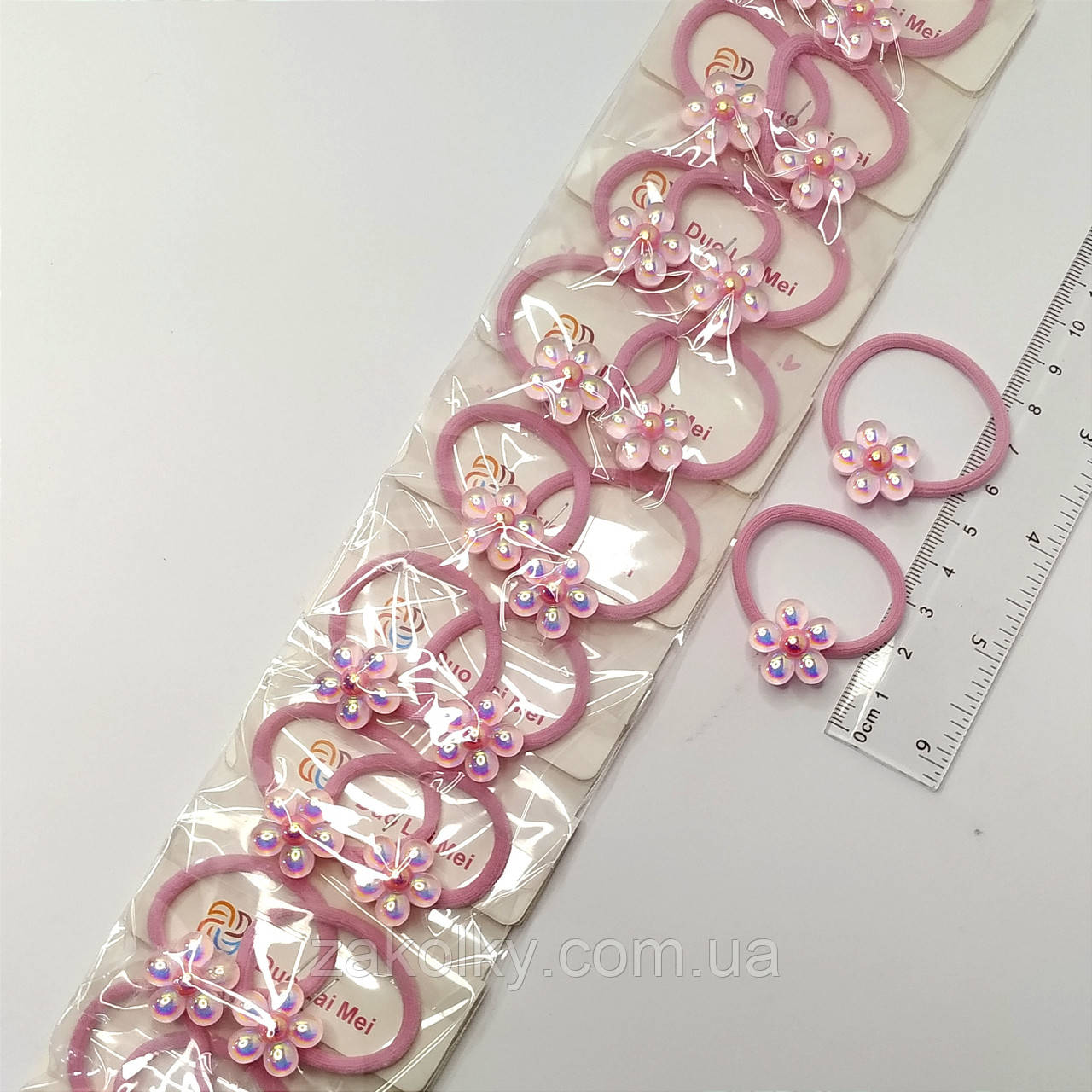 Гумки для волосся дитячі "Квітка рожева".