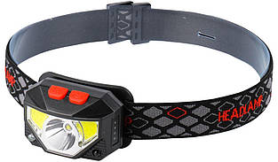 Ліхтар налобний Н-004 червоне світло, датчик руху