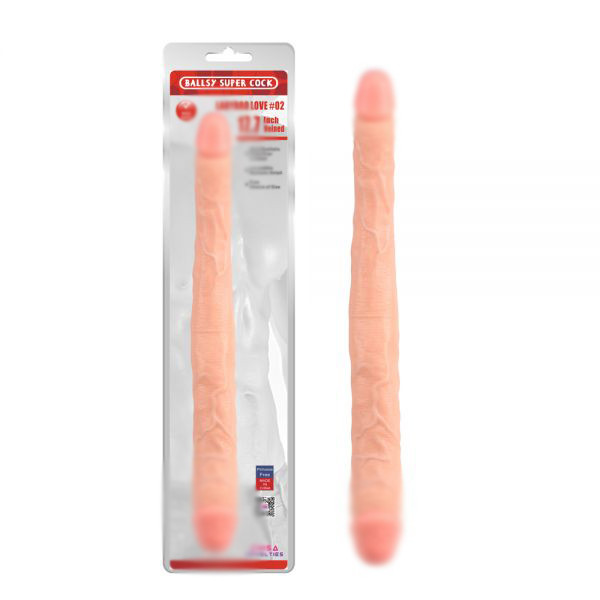 Фалоїмітатор двосторонній, подвійний фалос Ladybro Love 02 тілесний ПВХ 45см, фото 1