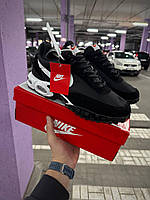 Чоловічі зимові чорні термо кросівки Nike Air Max Vaffle, молодіжні чоловічі зимові кросівки Найк Gore Tex