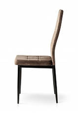 Стілець обідній м'який Айс Мікс меблі, оббивка оксамит колір тобакко, фото 3