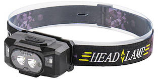 Ліхтар налобний Н-609 червоне світло, датчик руху max 500LM 1800mah