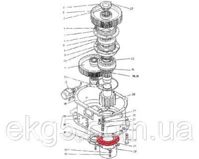 Кришка редуктора повороту 1080.16.34, фото 1