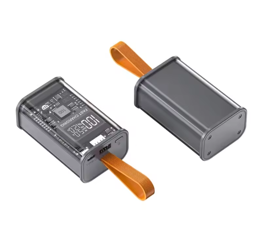 Корпус повербанка PD 22.5W Fast Charger PD сірий 21700, фото 1