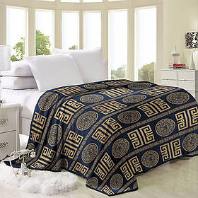 Флісовий плед-покривало Орнамент Майя 160х210 із мікрофібри Велсофт