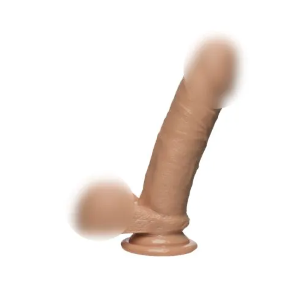 Фалоїмітатор Doc Johnson The D — Perfect D — 7 Inch With Balls — FIRMSKYN, 18х4,5 см., фото 1