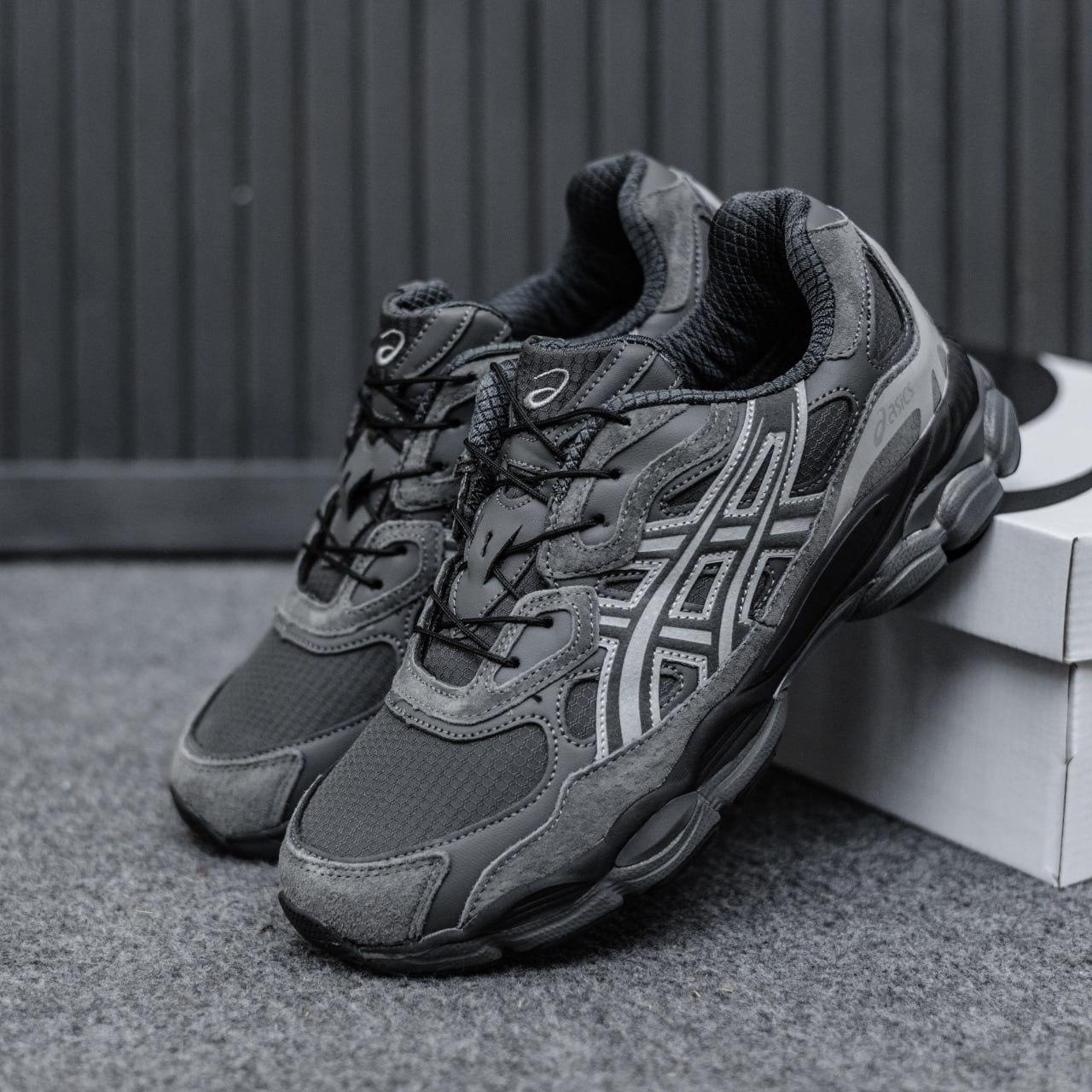 Кросівки чоловічі сірі зимові Asics Gel-NYC Grey Termo (22776), фото 1