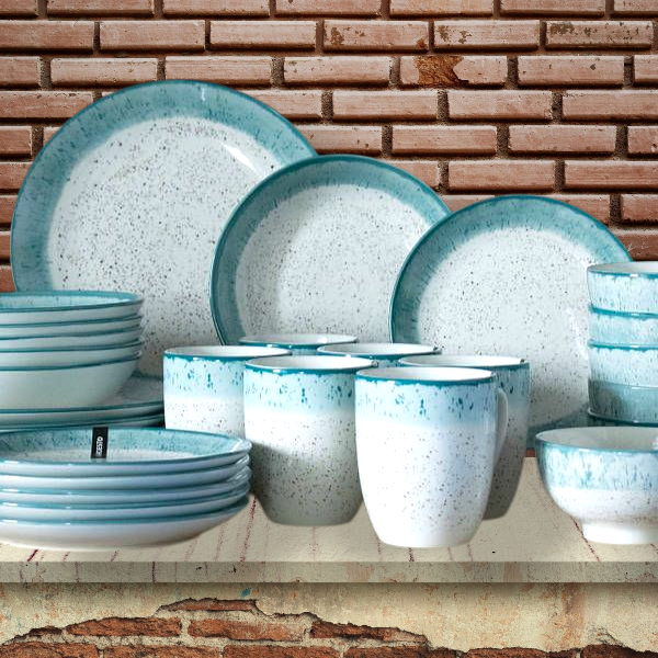 Сервіз Ardesto Siena 30 предметів SWB біло-блакитний, фото 1