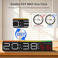 Годинник Deepfox DS-6673 LED цифровий електронний настільний Будильник Дата Датчик звуку 30.5х5см, фото 4