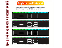 Годинник Deepfox DS-6673 LED цифровий електронний настільний Будильник Дата Датчик звуку 30.5х5см, фото 5