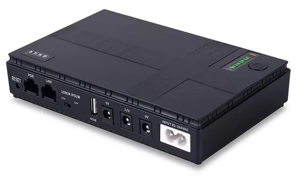 ДБЖ для роутера / комутатора TTN DC1018P 10400мАг 18W 5V/9-12V PoE black