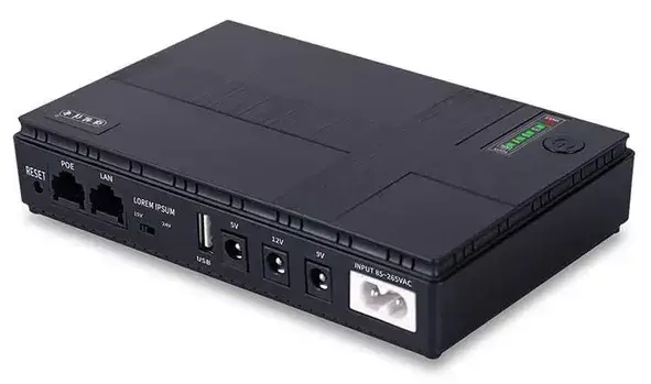 ДБЖ для роутера / комутатора TTN DC1018P 10400мАг 18W 5V/9-12V PoE black, фото 1