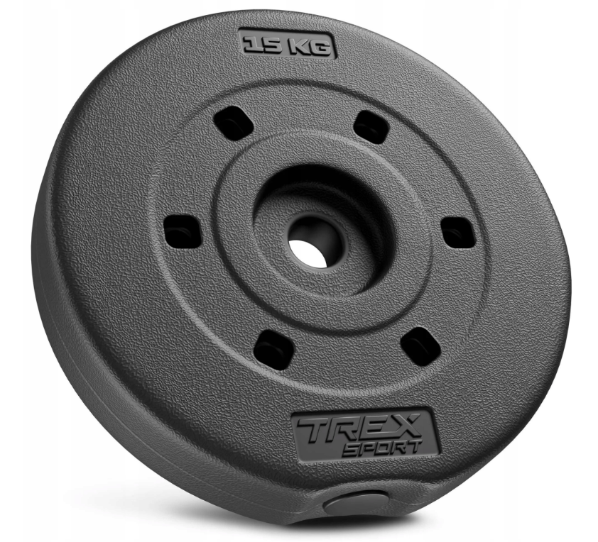 Диск для штанги Trex Sport 15 кг Композитний диск для штанги Блин для штанги, фото 1