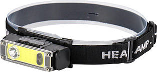 Ліхтар налобний T-124 датчик руху, червоне світло max 300LM 1200mah