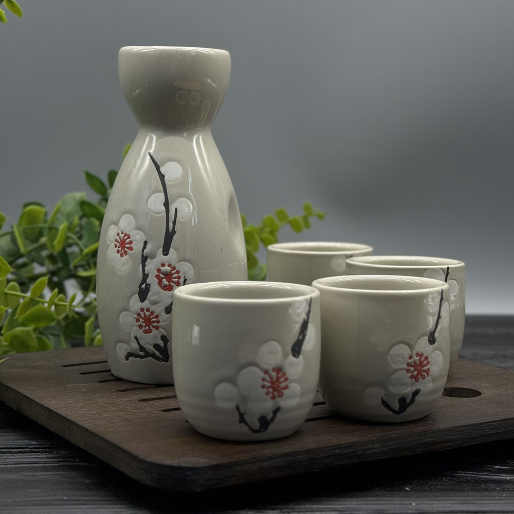 Набір для саке Ніжне цвітіння 5 предметів, фото 1