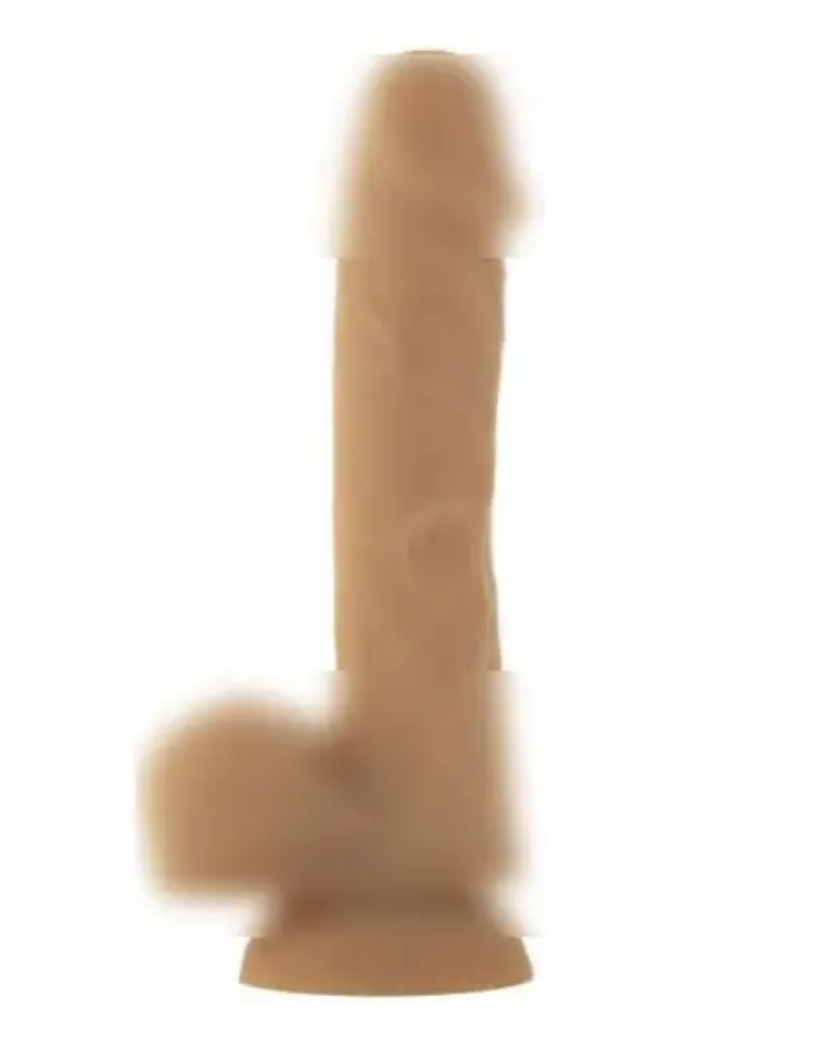 Фалоімітатор ADDICTION - ANDREW - 8" Bendable Silicone Dong - Caramel + віброкуля в подарунок, 20,3х3,9 см., фото 1